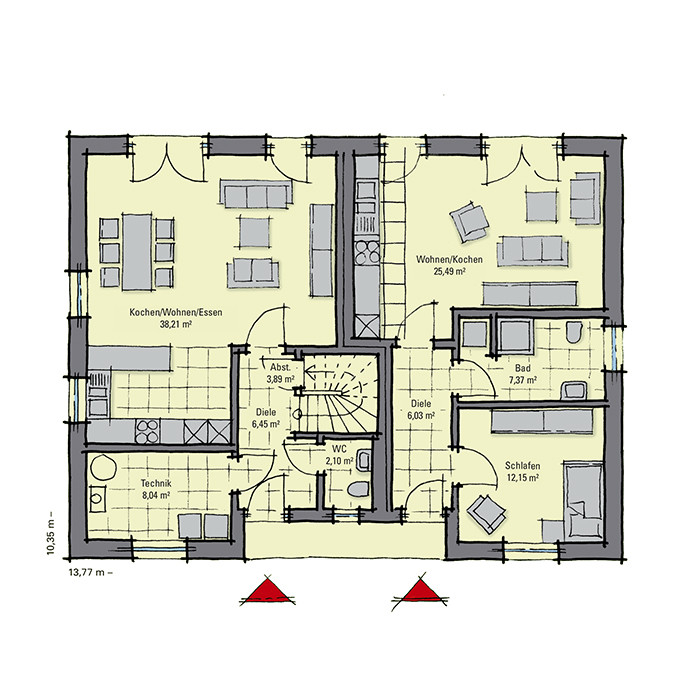 Haus Mit Einliegerwohnung
 Fertighaus mit Einliegerwohnung GUSSEK HAUS