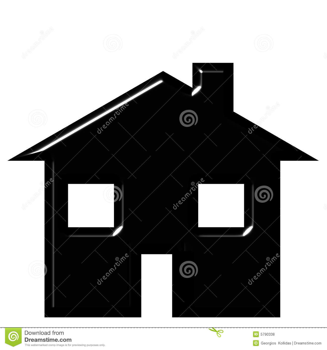 Haus Silhouette
 3D House Silhouette Royalty Free Stock s Image