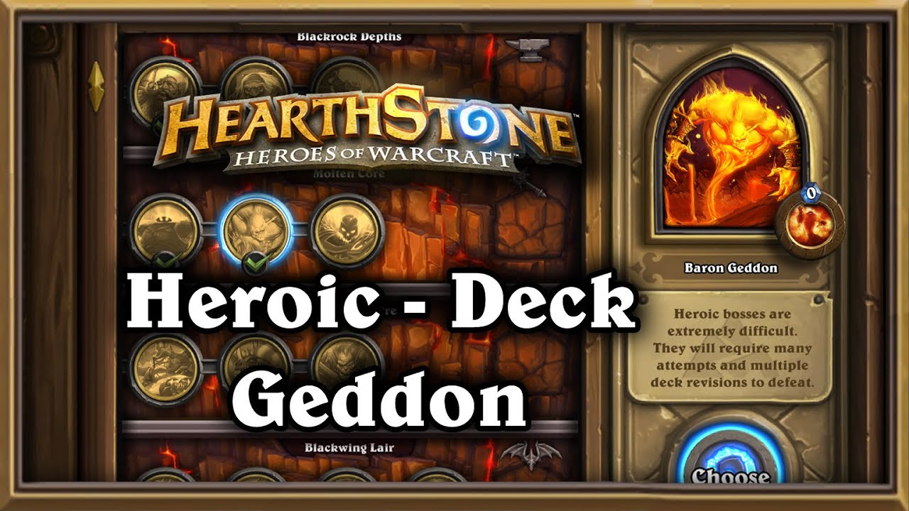 Hearthstone Deck Builder
 [Hearthstone] Deck Builder Baron Geddon Heroic