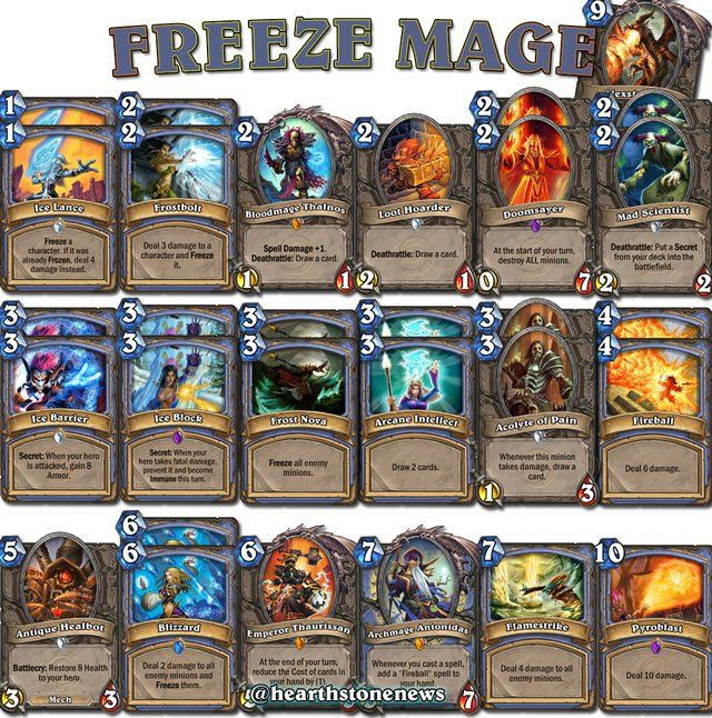 Hearthstone Mage Deck
 hearthstone Deck Freeze Mage
