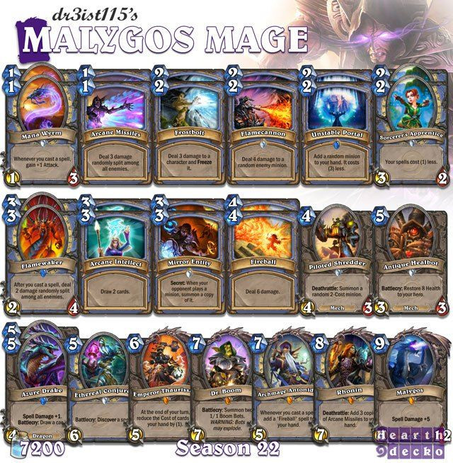Hearthstone Mage Deck
 Hearthstone Malygos Mage S22