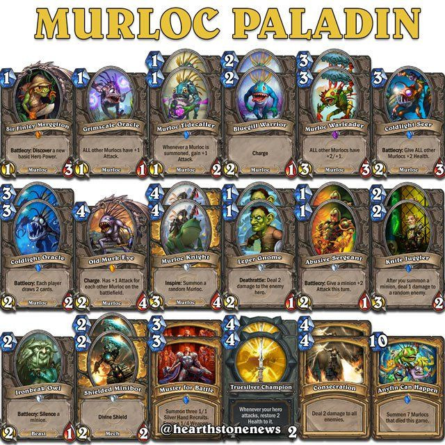 Hearthstone Murloc Deck
 hearthstone Murloc Paladin S21