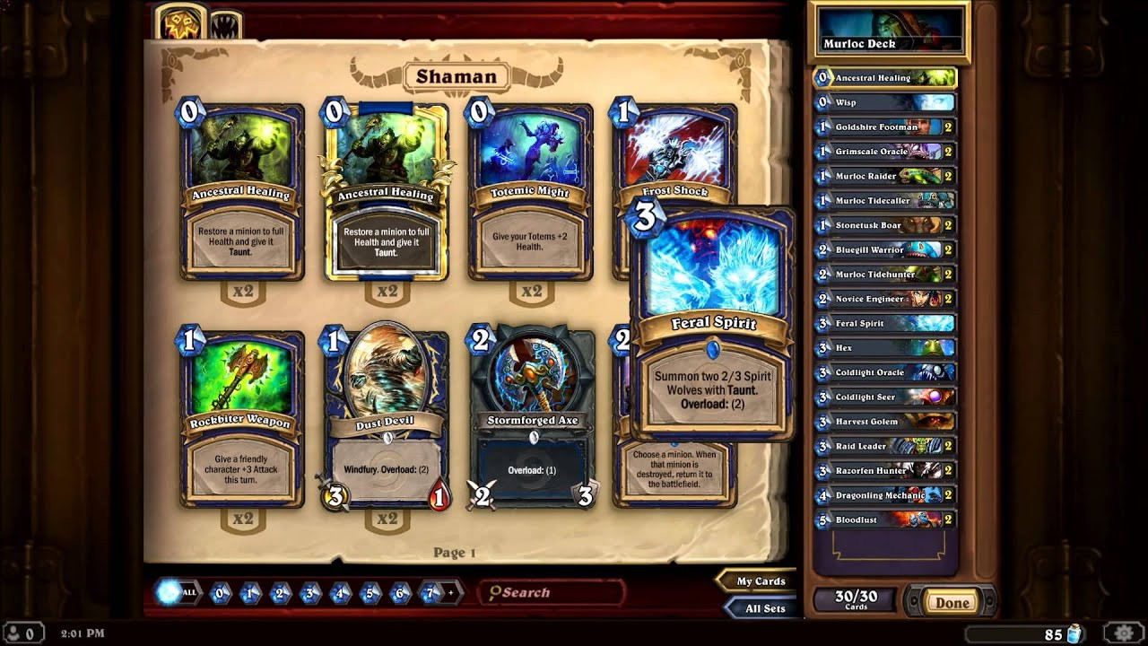 Hearthstone Shaman Deck
 Hearthstone Heroes of Warcraft Deck Builder s Guide for