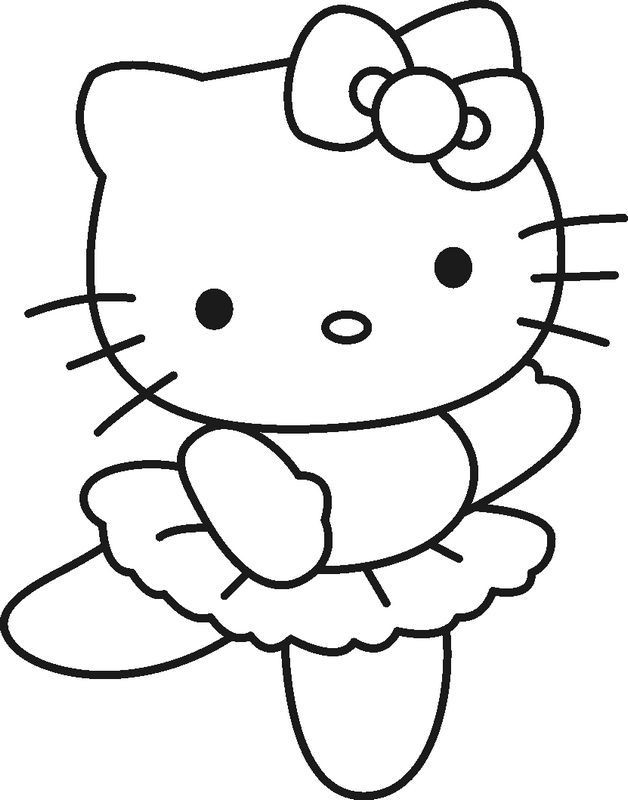 Hello Kitty Malvorlagen
 ausmalbild Kleine ballerina Hello Kitty