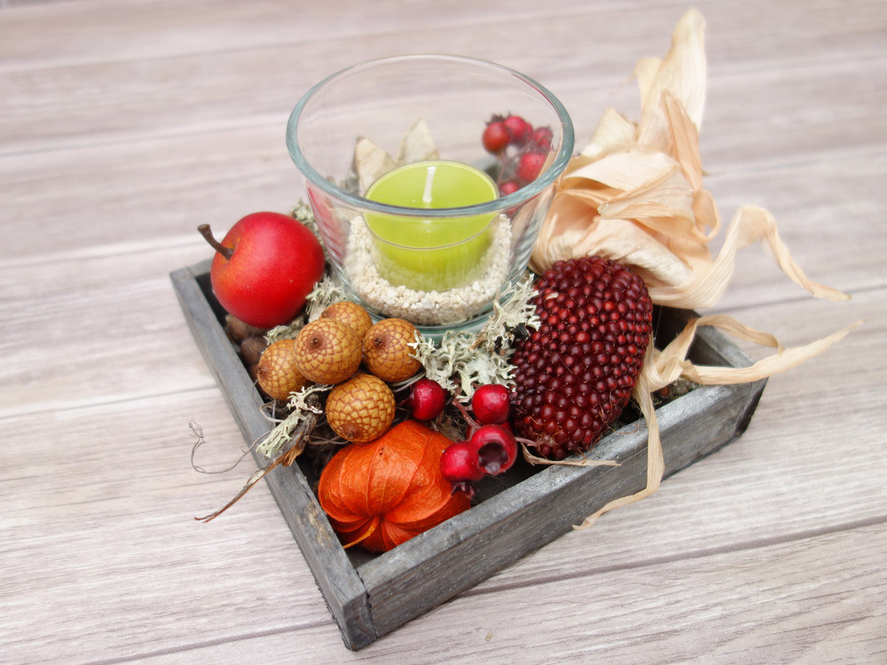 Herbstdeko Tisch
 Herbst Tischdeko Herbst Windlicht Glas Herbstdeko Tisch