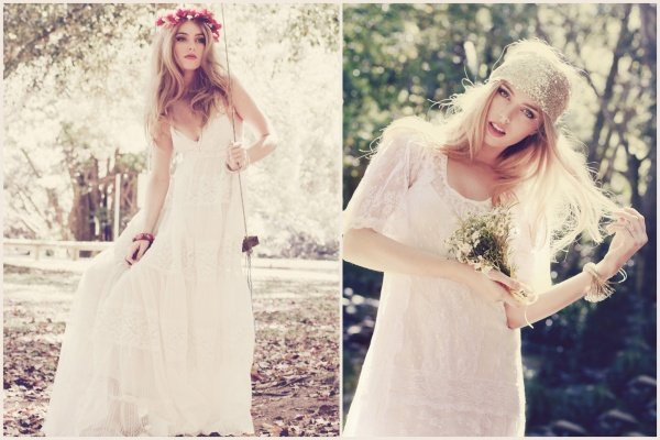 Hippi Hochzeitskleid
 Brautmode im Hippie Stil von Grace loves Lace