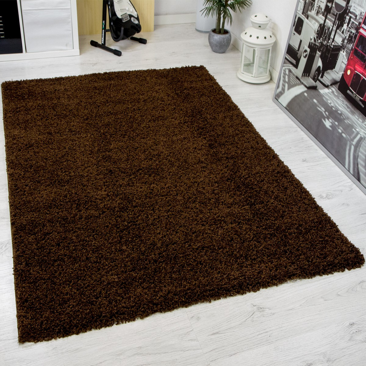 Hochflor Teppich
 Hochflor Shaggy Teppich Modern Wohnzimmer Teppich Unifarbe