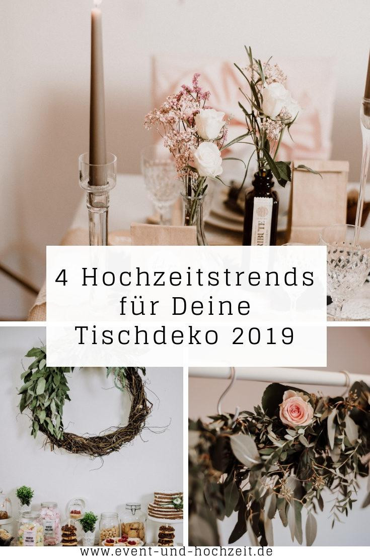 Hochzeit 2019
 4 Hochzeitstrends der Tischdeko für 2019 Stephanie´s