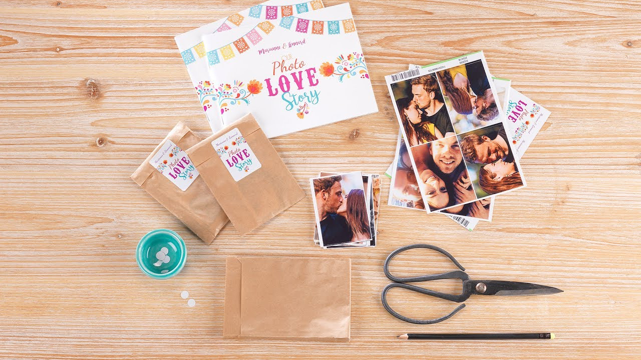 Hochzeit Album
 DIY Hochzeitsspiele Fotosticker Album im Panini Look