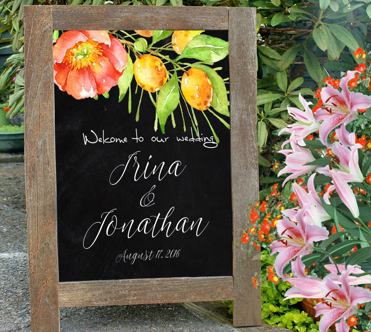 Hochzeit Anmelden
 Druckversion Willkommen Hochzeit anmelden Tafel Blumen