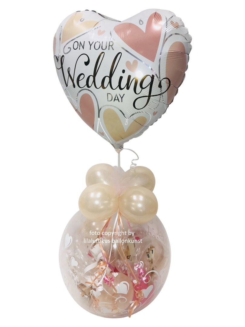 Hochzeit Ballon
 Geschenk im Ballon Hochzeit Vintage Style mit Wedding Herz