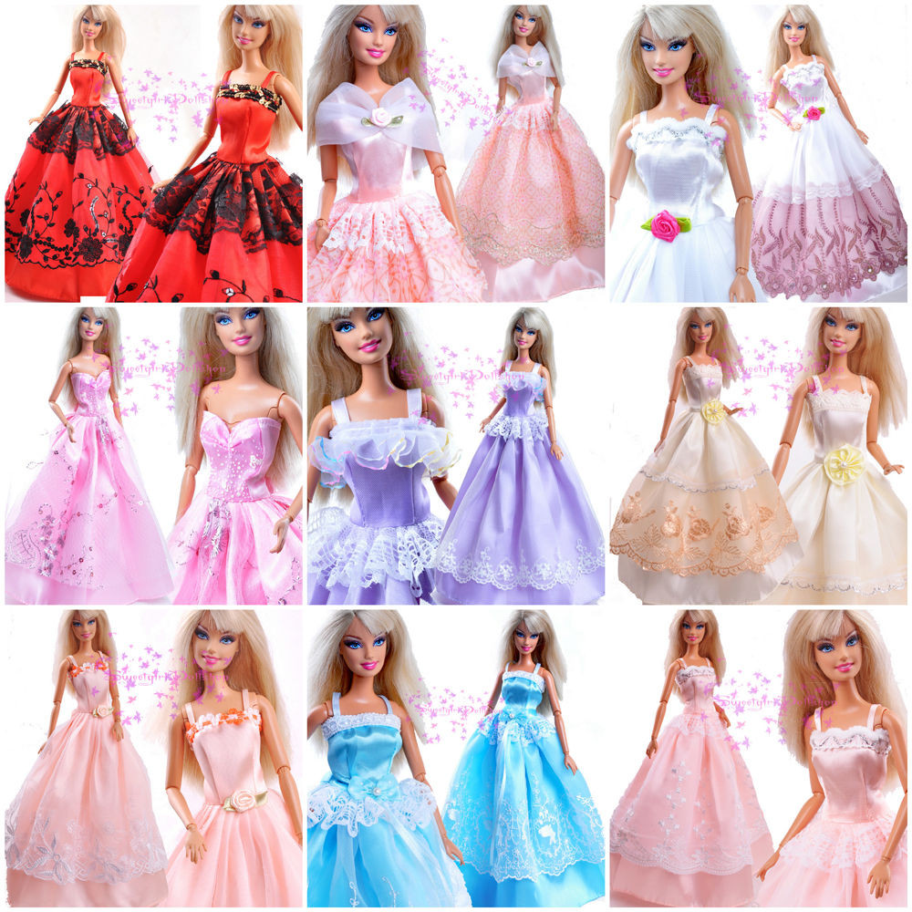 Hochzeit Barbie
 Packen 5 Barbie Hochzeit Puppe Kleidung Dress Kleider