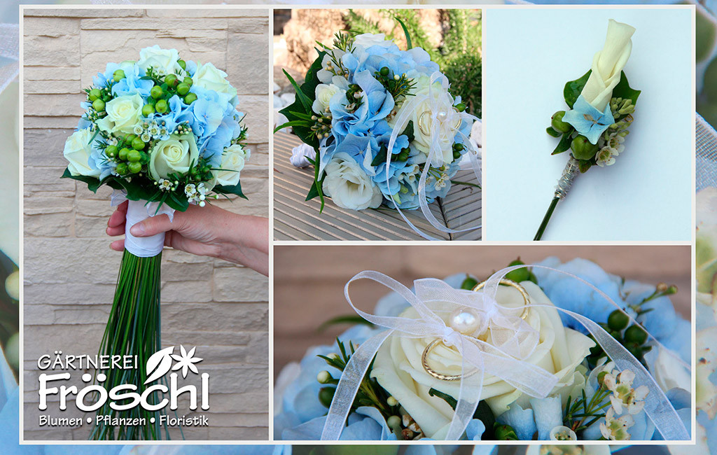 Hochzeit Blau
 Blumendeko Hochzeit Blau Weiss