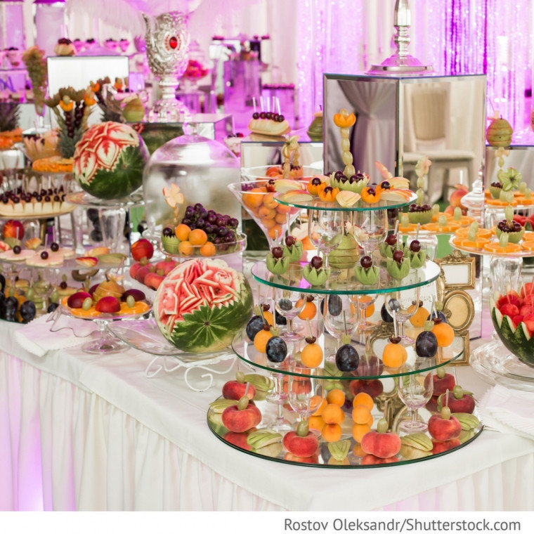 Hochzeit Buffet
 Hochzeit mit Obst Buffet Tisch Hochzeitsideen für