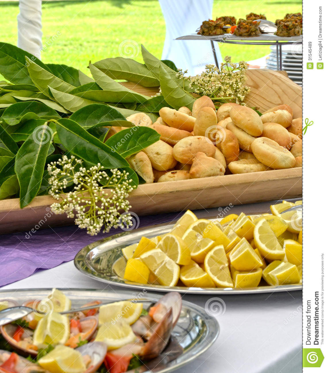 Hochzeit Buffet
 Aperitif Buffet Hochzeit Lizenzfreie Stockbilder Bild