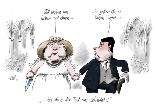 Hochzeit Cartoon
 Hochzeit By Stuttmann Politics Cartoon