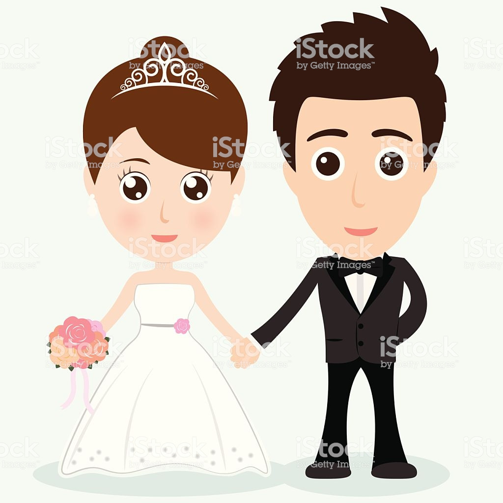 Hochzeit Comic
 Hochzeit icfigur Eps 10 Vektorillustration Stock Vektor