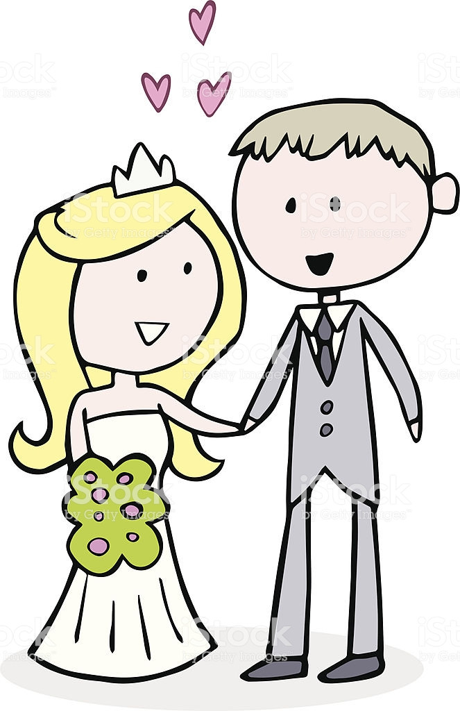 Hochzeit Comic
 Braut Und Bräutigam Hochzeit ic Vektor Illustration