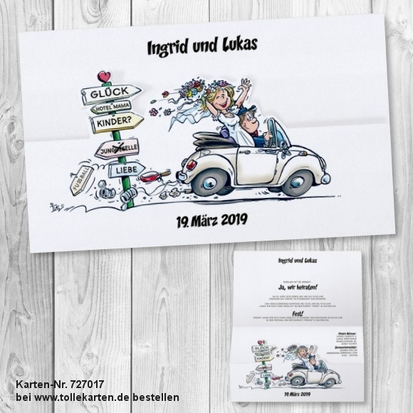 Hochzeit Comic Lustig
 Lustige Einladungskarte Hochzeit im ic Stil