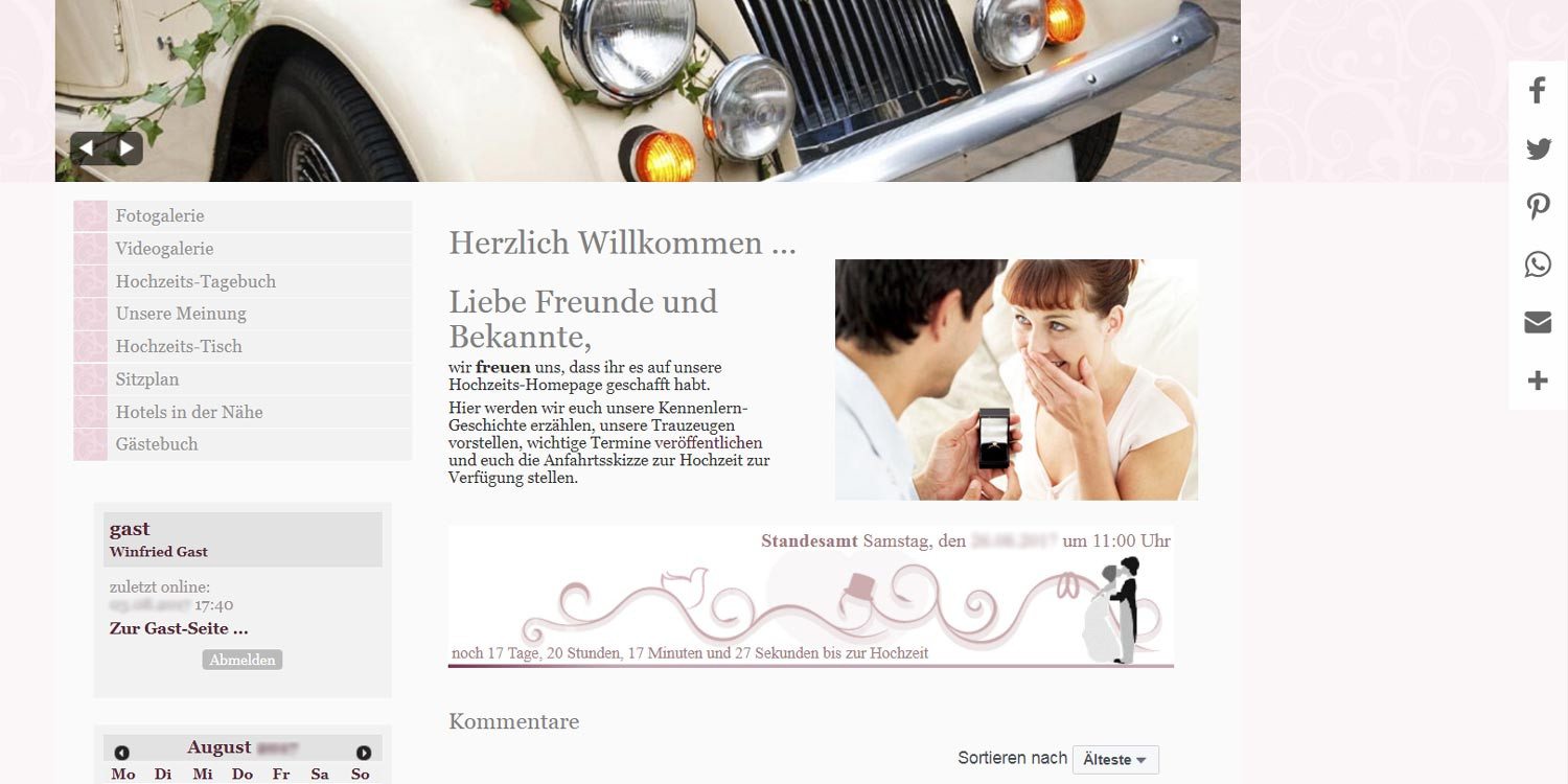 Hochzeit Countdown
 Hochzeits Countdown auf Ja