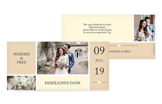 Hochzeit Dankeskarte Text
 Dankeskarte Hochzeit "Herzenszeit"