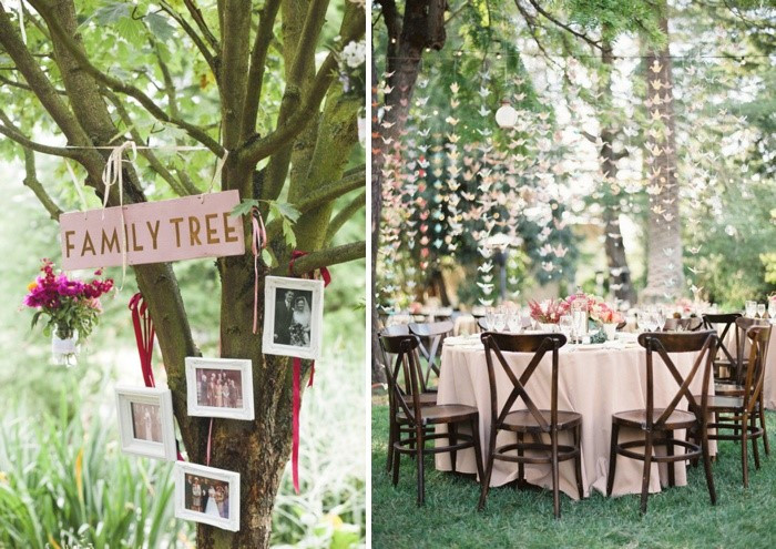 Hochzeit Draußen
 Bäume dekorieren für Hochzeit