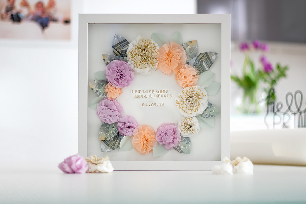 Hochzeit Geldgeschenk Höhe
 DIY Geschenkidee Geldgeschenk für Hochzeit und Geburtstag