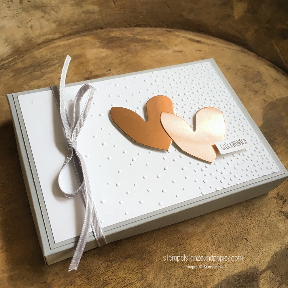 Hochzeit Geldgeschenk Verpacken
 Geldgeschenk zur Hochzeit verpacken Stempel Stanze und