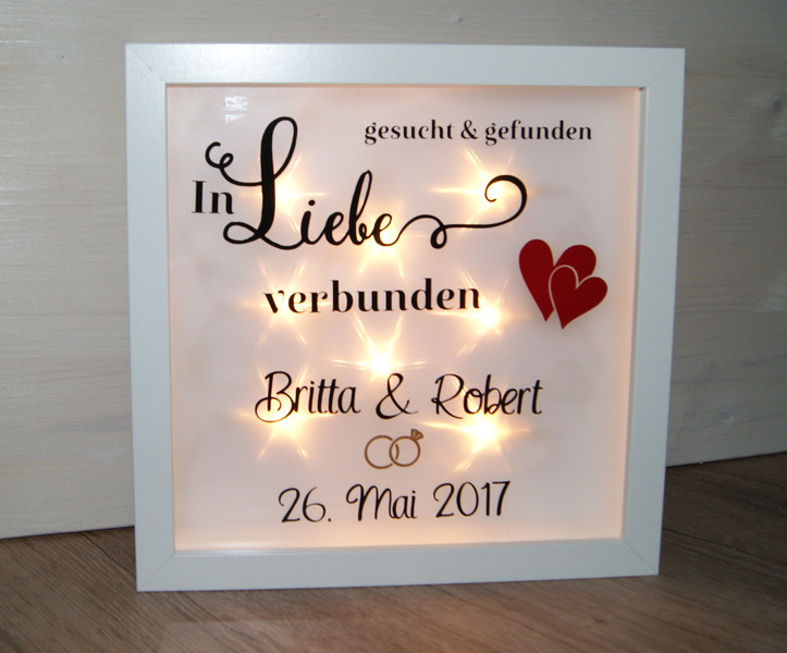 Hochzeit Geschenk Bilderrahmen
 Weiteres ♥ Beleuchteter Bilderrahmen Geschenk