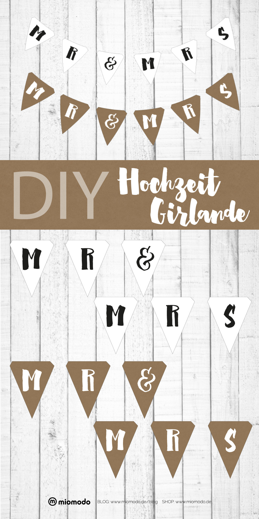 Hochzeit Girlande
 DIY Hochzeit Girlande & Wimpel basteln