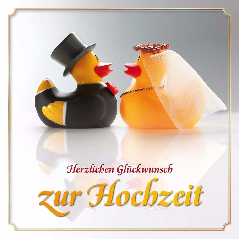 Hochzeit Glückwunschkarte
 Lustige Enten Hochzeitskarte Umschlag originelle