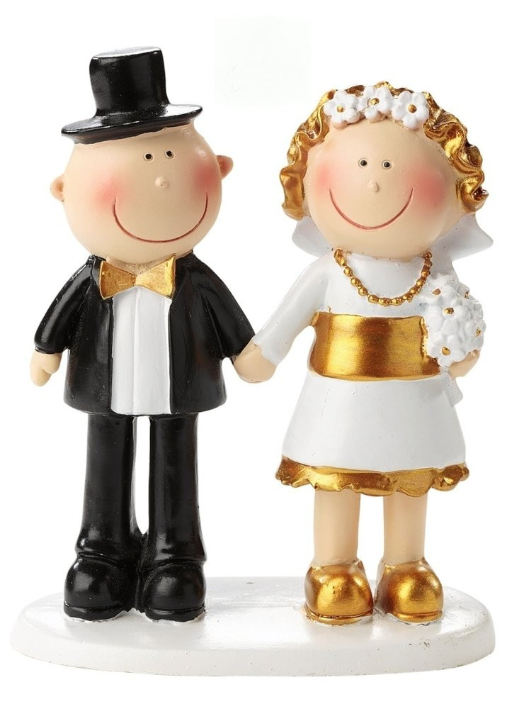 Hochzeit Goldene
 Brautpaar Tortenaufsatz Goldene Hochzeit Tortenfigur