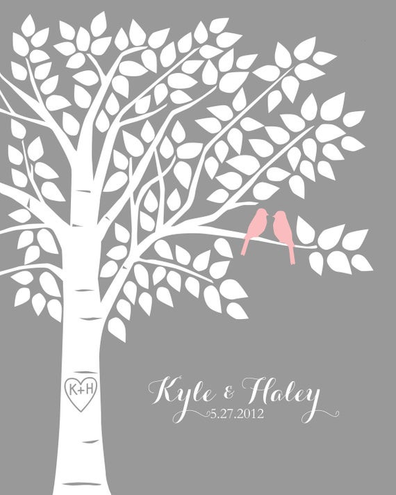 Hochzeit Grafik
 Guest Book Tree personalisiert Hochzeit Grafik 20 x 30 125