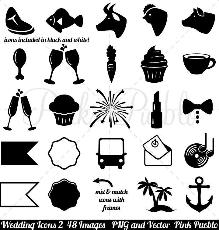 Hochzeit Icon
 Hochzeit Symbole Clipart ClipArt 2 Clip Jahrgang schwarz und