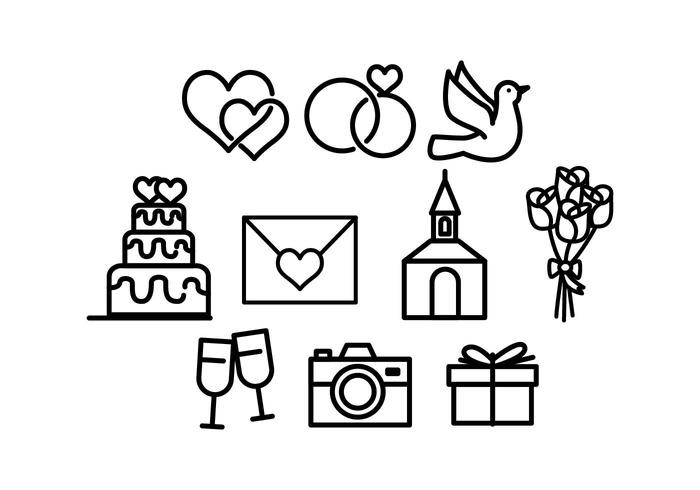 Hochzeit Icons
 Freie Hochzeit Icon Vektor Kostenlose Vektor Kunst