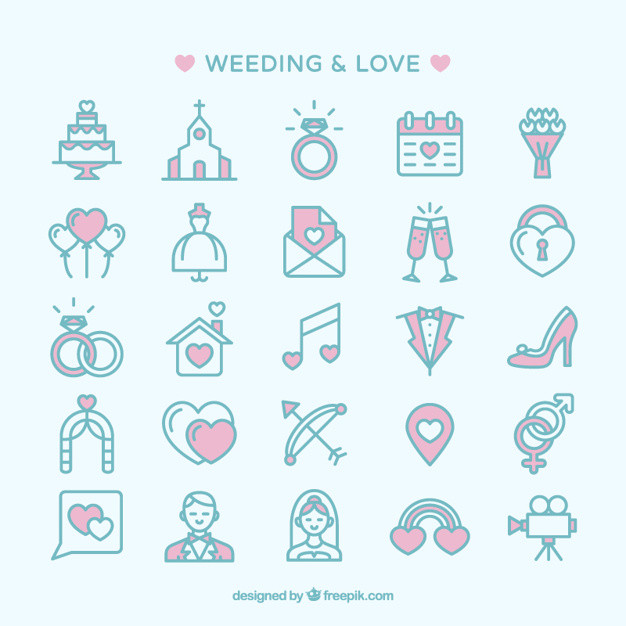 Hochzeit Icons
 Hochzeit und Liebe Icons