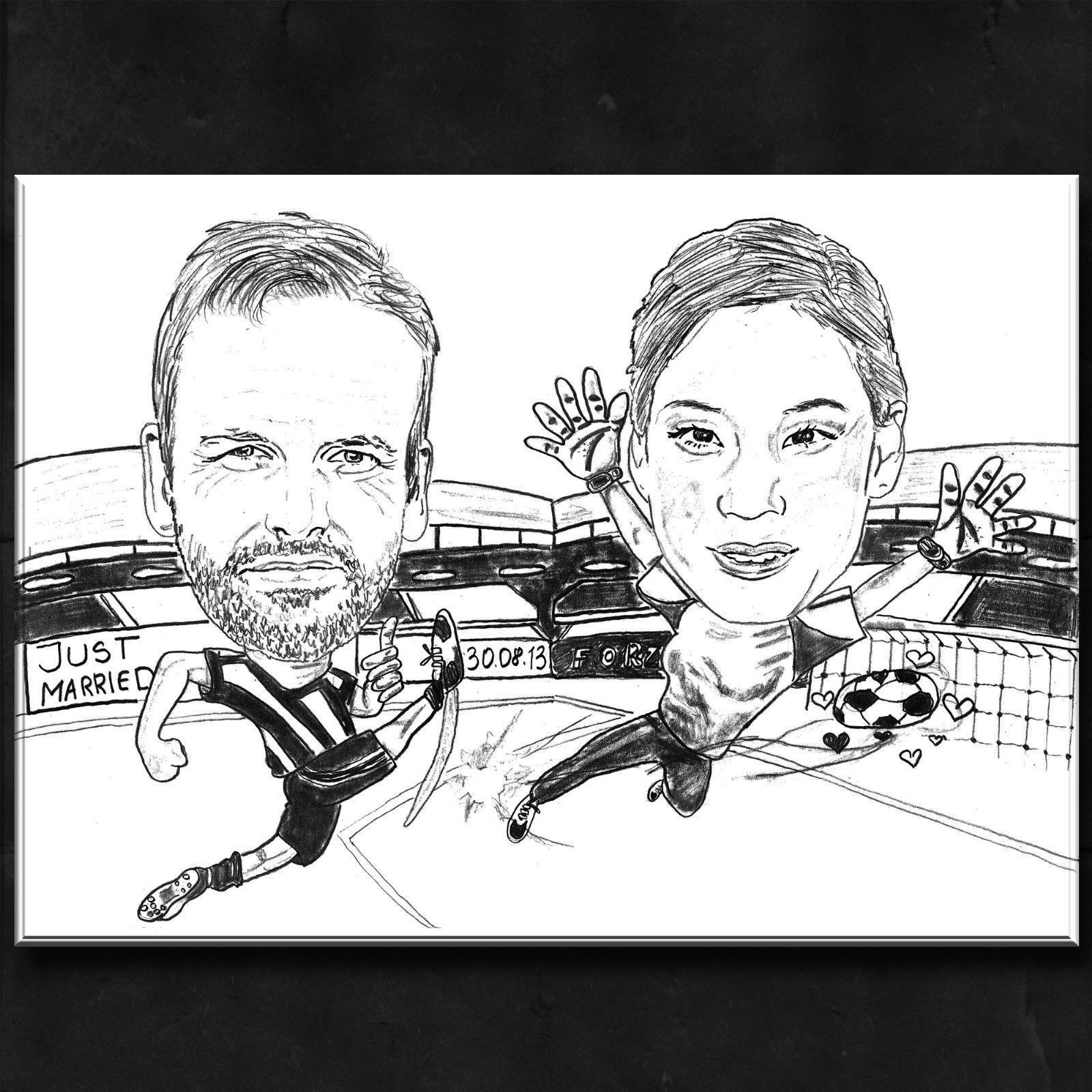 Hochzeit Karikatur
 Geschenk Idee Hochzeit Karikatur Portrait vom Foto