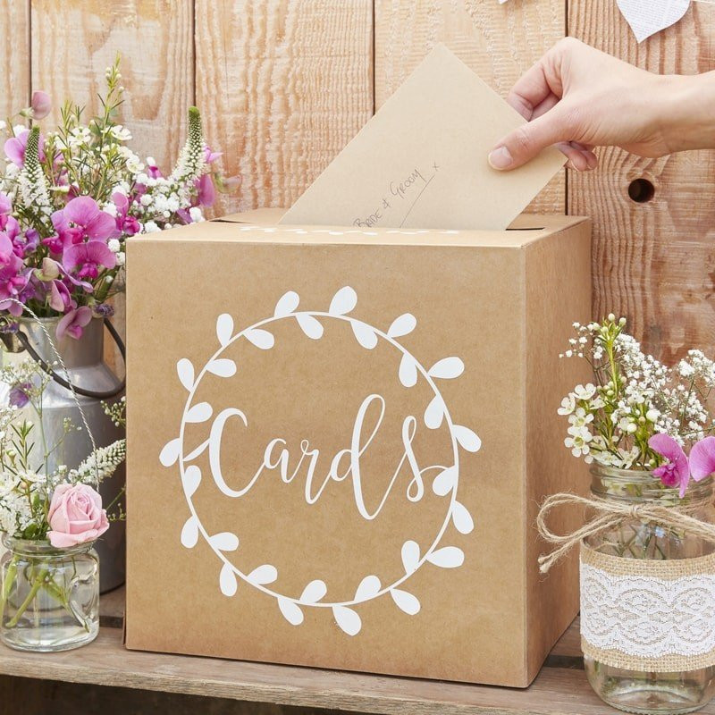 Hochzeit Kartenbox
 Kartenbox Kraftpapier Fräulein K Sagt Ja Partyshop