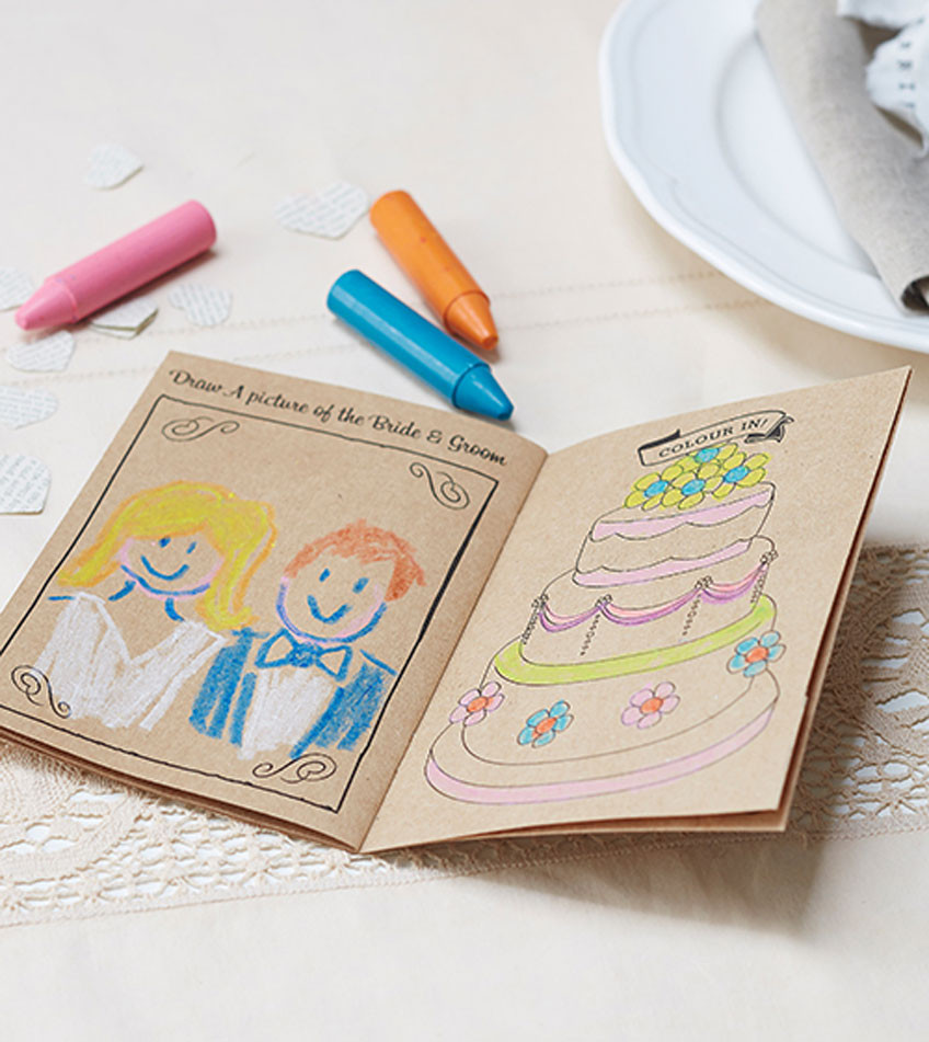 Hochzeit Kinder
 Malbücher für kreative Wedding Kids