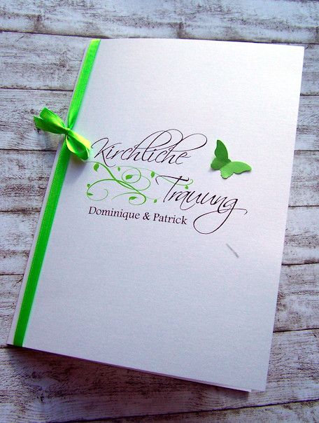 Hochzeit Kirchenheft
 Kirchenheft Hochzeit Ranke Schmetterling
