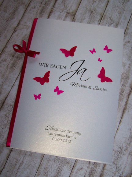 Hochzeit Kirchenheft
 Kirchenheft Hochzeit pink Kirchenhefte