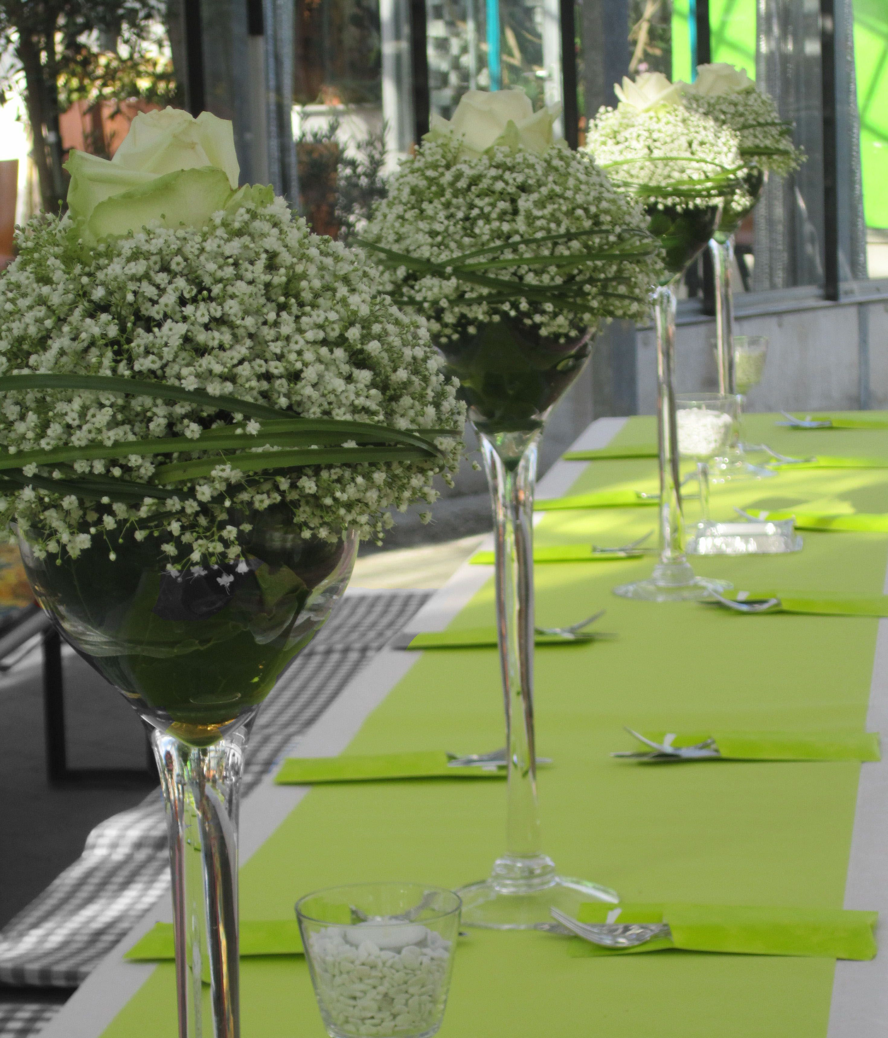 Hochzeit Kleines Budget
 Edle Tischdeko in grün weiß