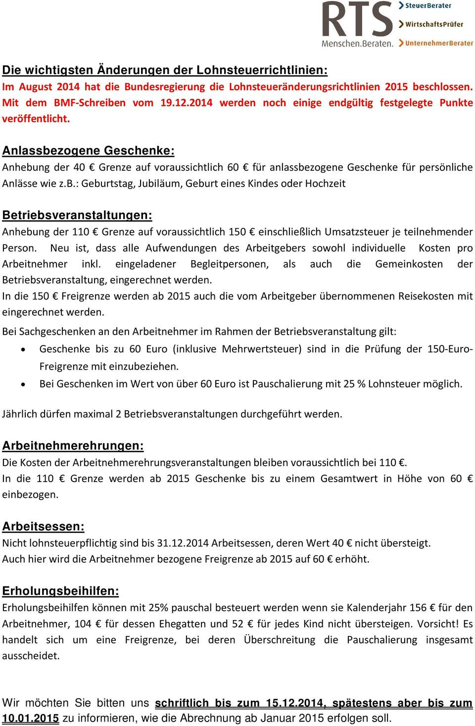 Hochzeit Kosten Pro Person
 Jahres Lohnrundschreiben 2014 PDF