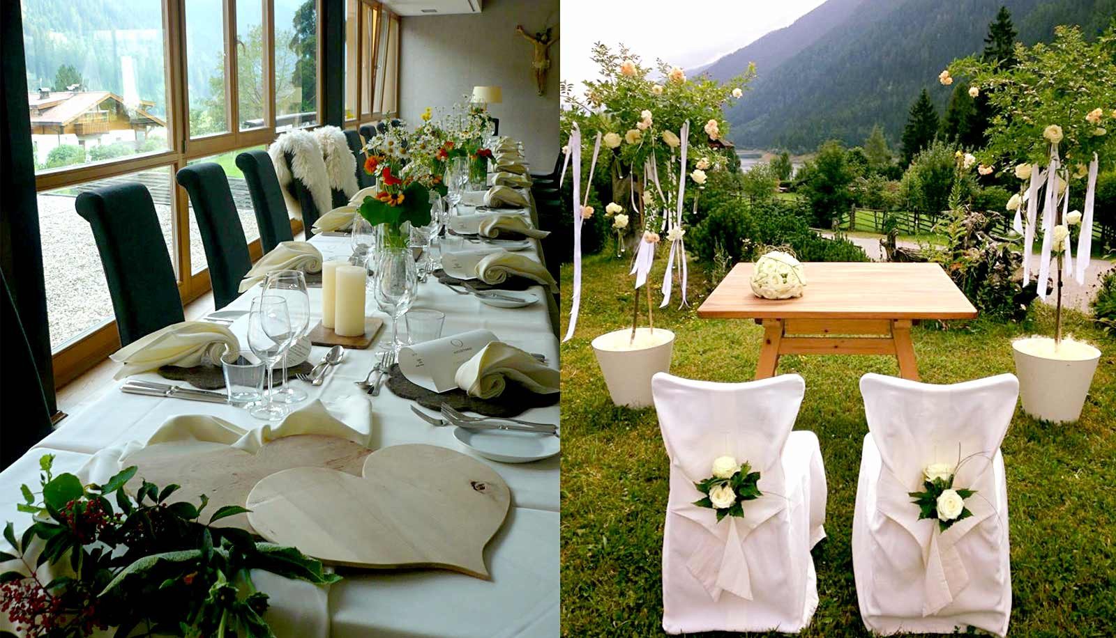 Hochzeit Location
 Arosea ideale Location für eine Hochzeit in Südtirol