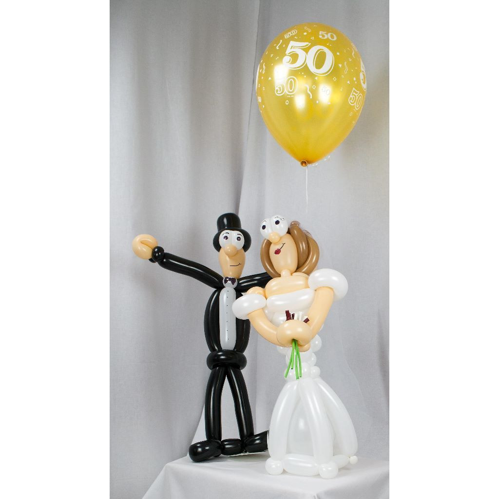 Hochzeit Luftballons
 Brautpaar zur Goldenen Hochzeit aus Luftballons 60 cm