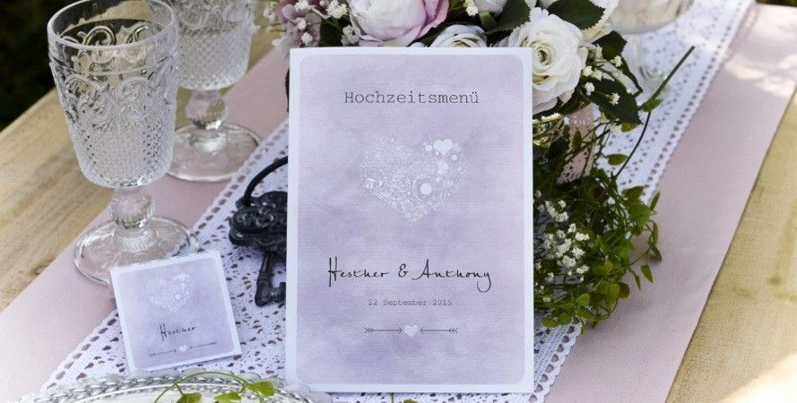 Hochzeit Menükarten
 Vintage Menükarten zur Hochzeit gestalten