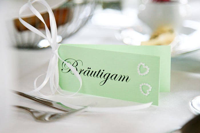 Hochzeit Namensschilder
 Tischkarten selber machen