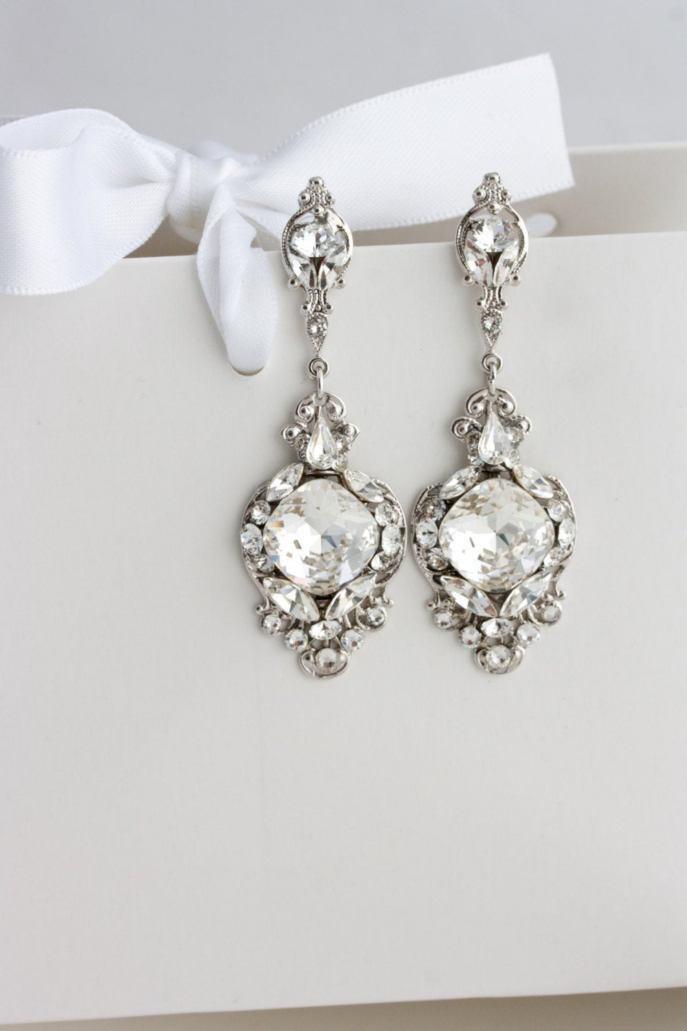 Hochzeit Ohrringe
 Crystal Wedding Earrings Vintage Bridal Earrings Swarovski