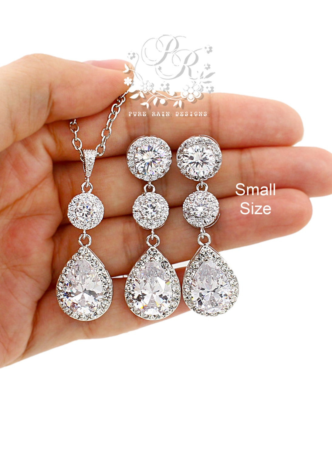 Hochzeit Ohrringe
 Hochzeit Halskette Hochzeit Ohrringe set Zirkonia Strass