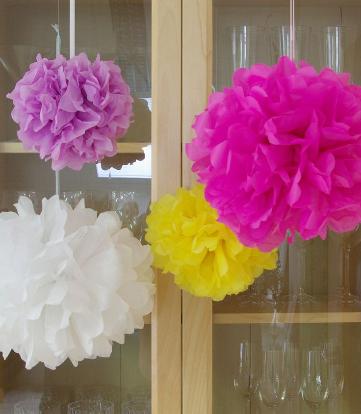 Hochzeit Party
 Pompoms Pompons Ponpons basteln selber machen Hochzeit